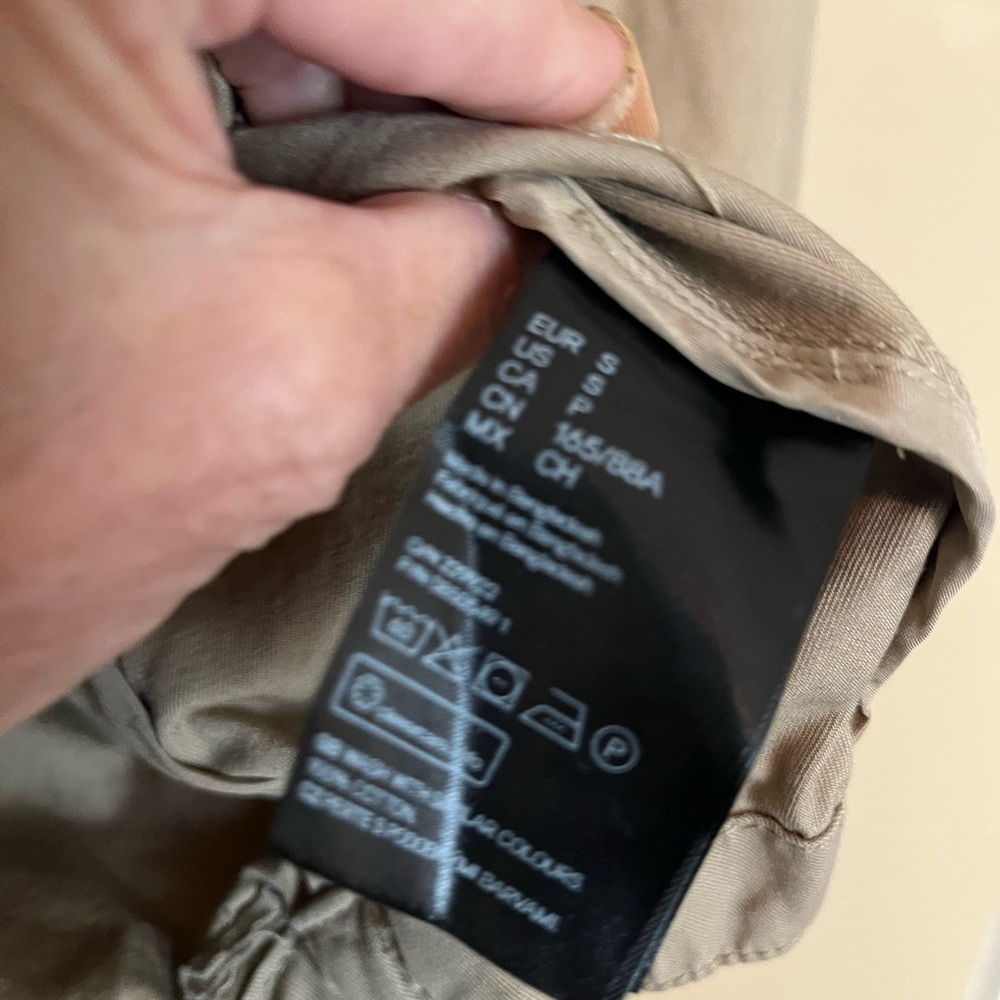 H&M box Utility Jacket in Khaki 100% cotton size small - Picture 8 of 11